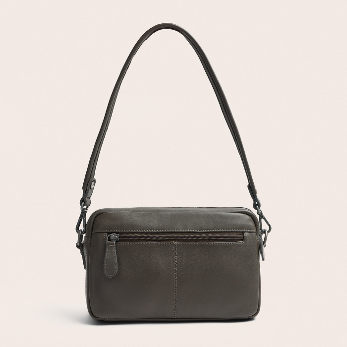 Geanta de umar Liora din piele naturala, The Chesterfield Brand - Gri inchis [5]