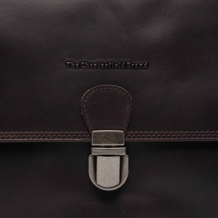 Geanta de umar Lunor din piele naturala, The Chesterfield Brand - Maro inchis [4]