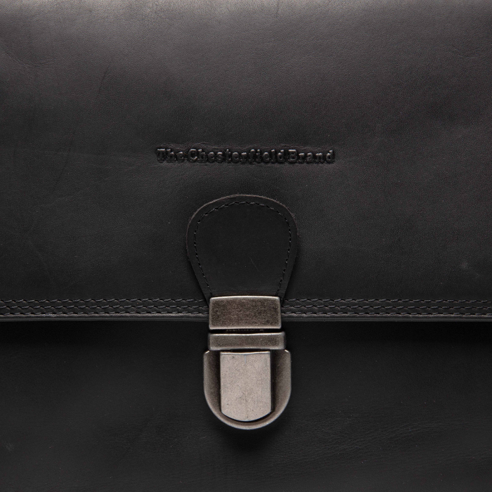 Geanta de umar Lunor din piele naturala, The Chesterfield Brand - Negru [5]