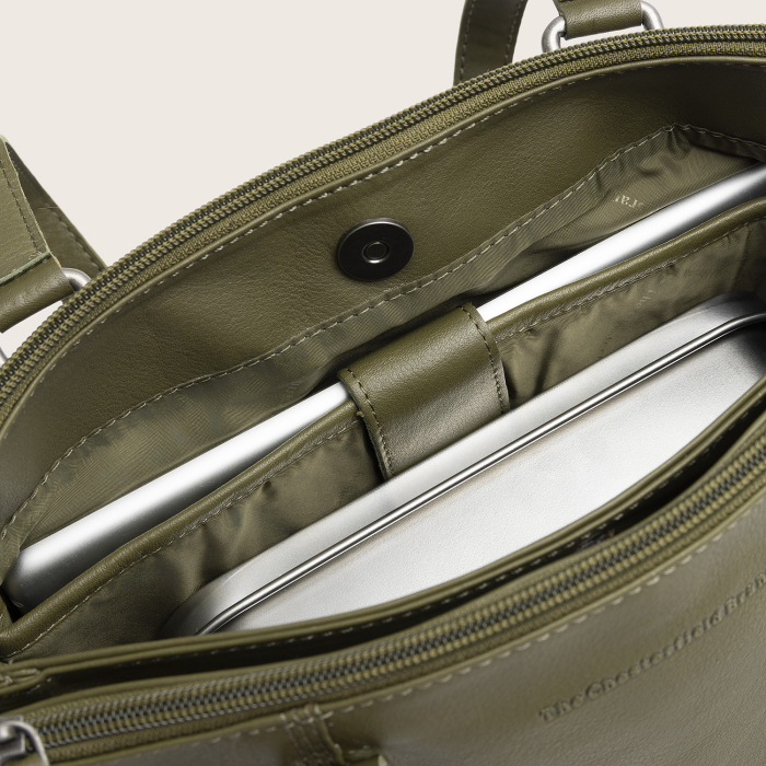 Geanta de umar Marvos din piele naturala, The Chesterfield Brand - Verde olive [4]