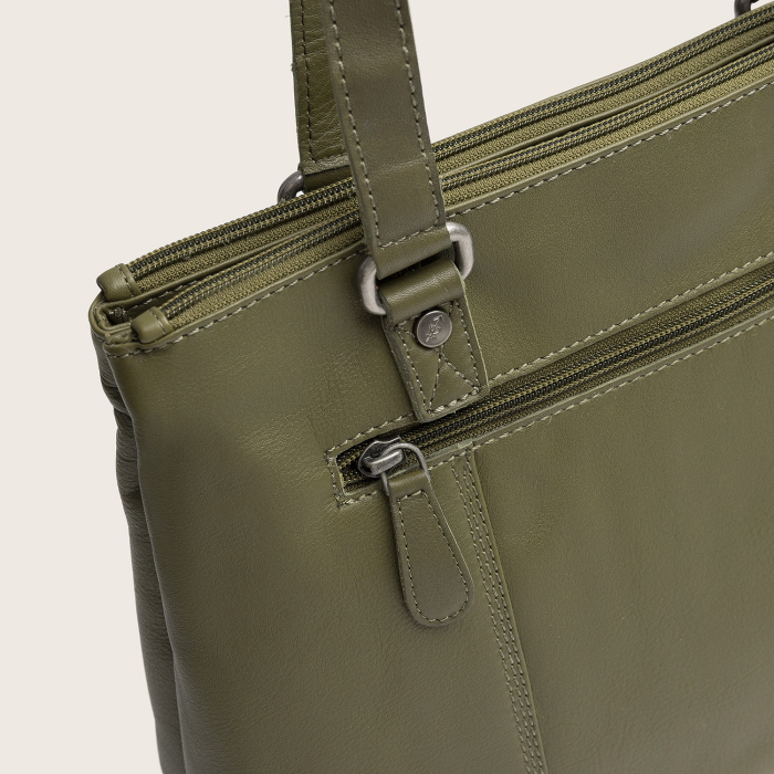 Geanta de umar Marvos din piele naturala, The Chesterfield Brand - Verde olive [10]