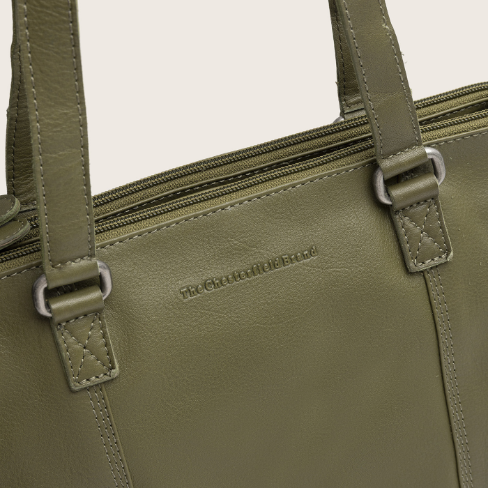 Geanta de umar Marvos din piele naturala, The Chesterfield Brand - Verde olive [5]