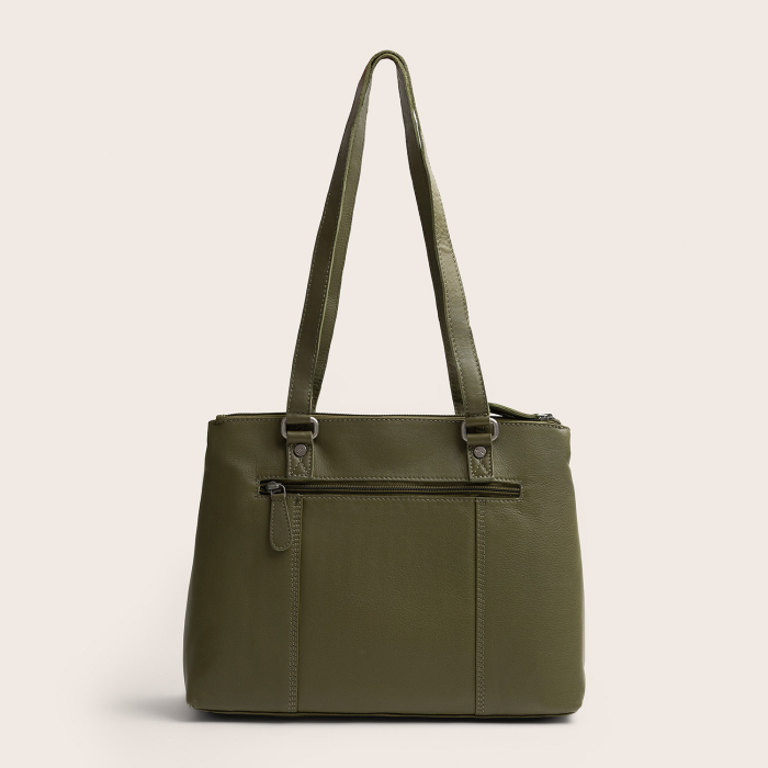 Geanta de umar Marvos din piele naturala, The Chesterfield Brand - Verde olive [11]