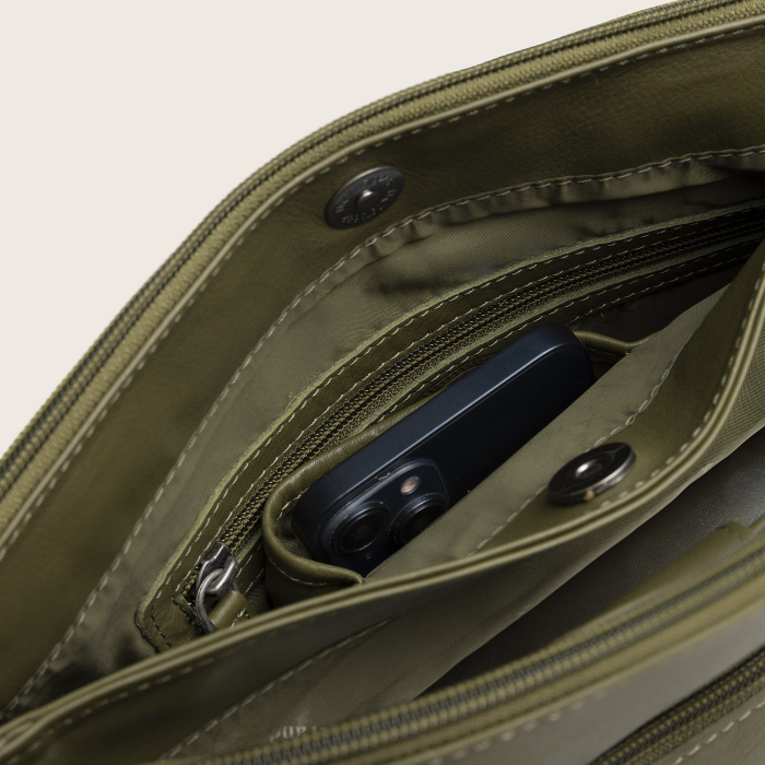 Geanta de umar Marvos din piele naturala, The Chesterfield Brand - Verde olive [8]