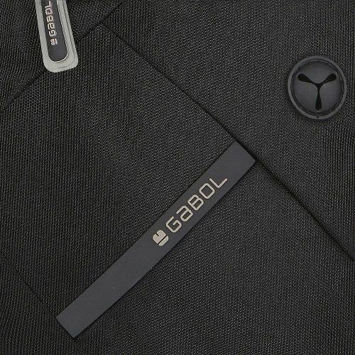 Geanta de umar pentru barbati, Gabol, din material textil impermeabil, model Twist eco, Negru [4]