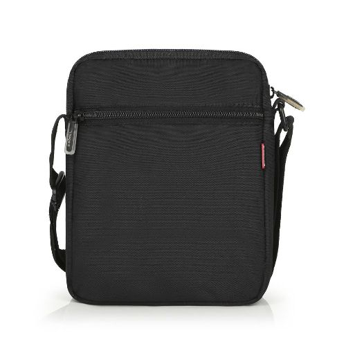 Geanta de umar pentru barbati, Gabol, din material textil impermeabil, model Twist eco, Negru [2]