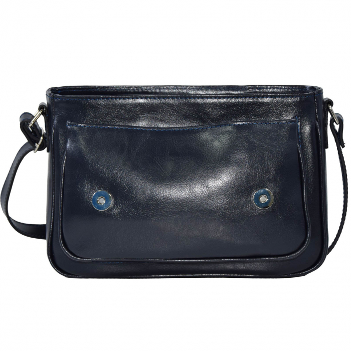 Geanta dama din piele naturala, model 208, crossbody, Bleumarin [6]
