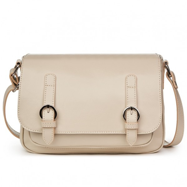 Geanta dama din piele naturala, model 208, crossbody, Bej [3]