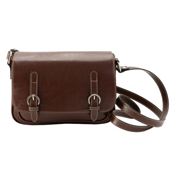 Geanta dama din piele naturala, model 208, crossbody, Maro coniac [6]
