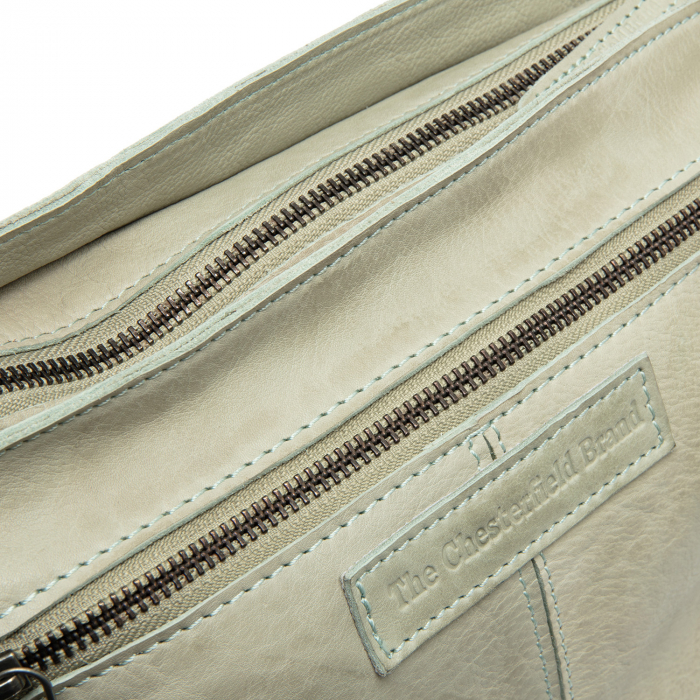 Geanta de umar, piele naturala, The Chesterfield Brand, Lucy, Verde marin [4]