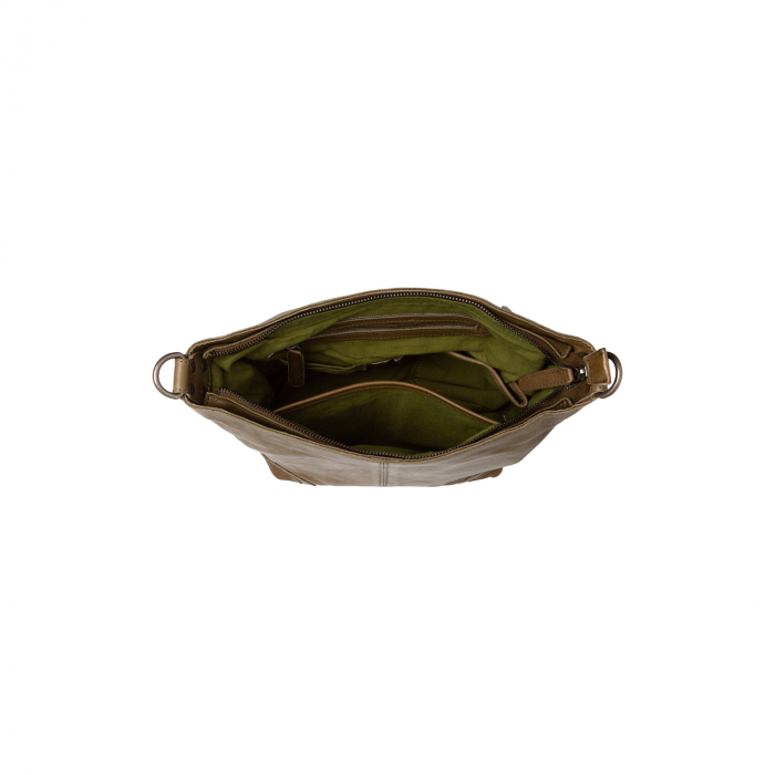 Geanta de umar, piele naturala, The Chesterfield Brand, Lucy, Verde olive [6]