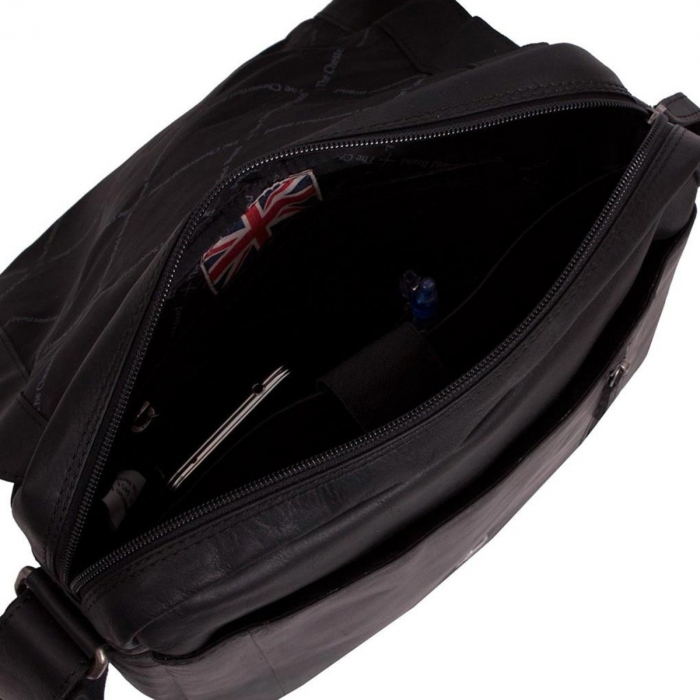Geanta de umar The Chesterfield Brand, din piele naturala moale, Remy, Negru [3]