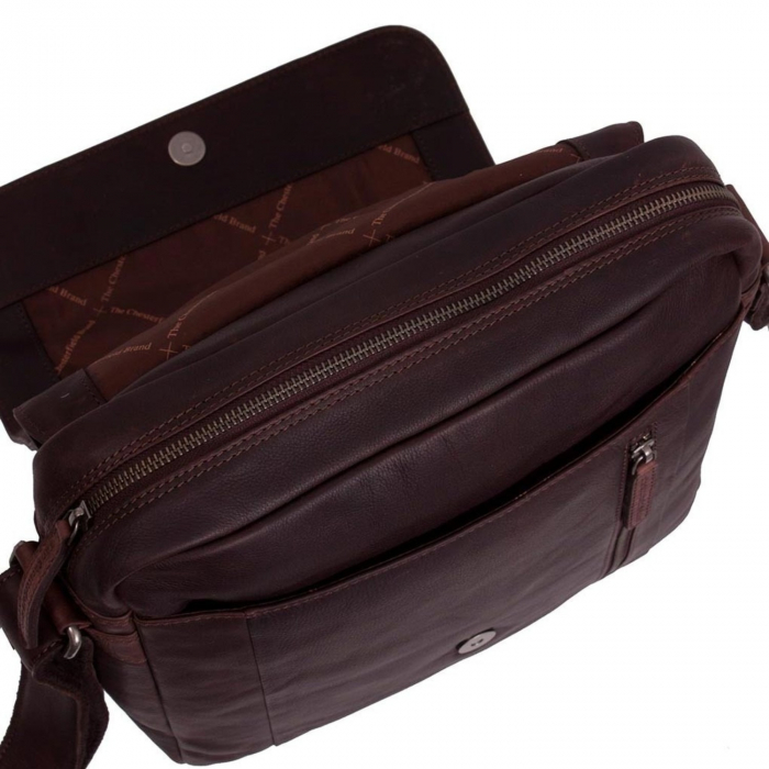Geanta de umar The Chesterfield Brand, din piele naturala moale, Remy, Maro inchis [4]