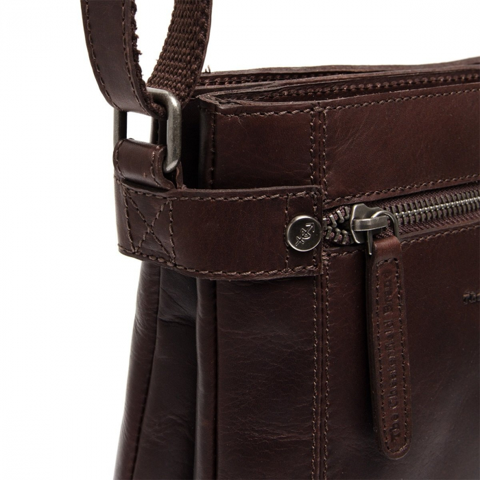 Geanta de umar unisex din piele naturala, The Chesterfield Brand, Brandis, Maro inchis [4]