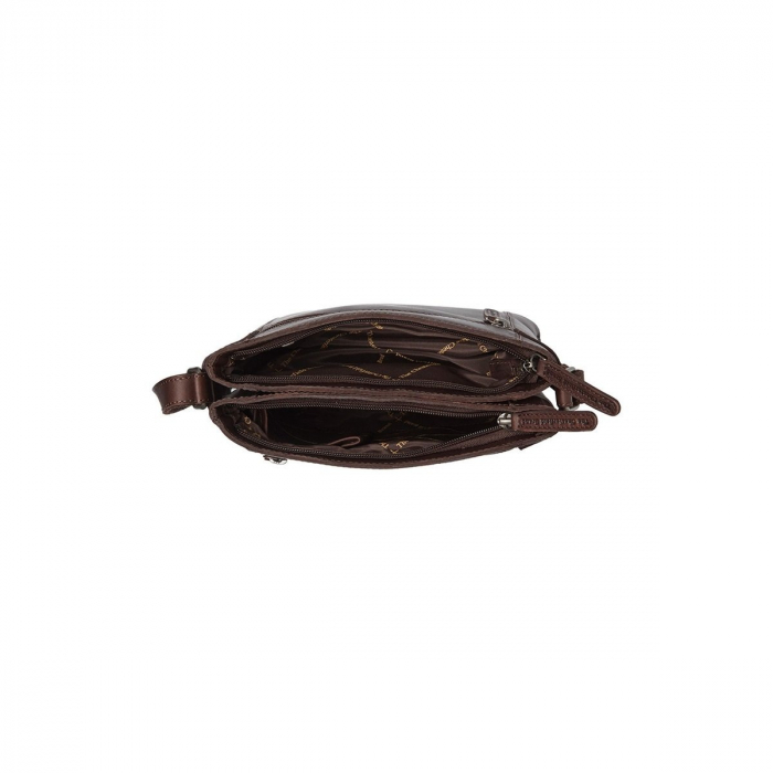 Geanta de umar unisex din piele naturala, The Chesterfield Brand, Brandis, Maro inchis [3]