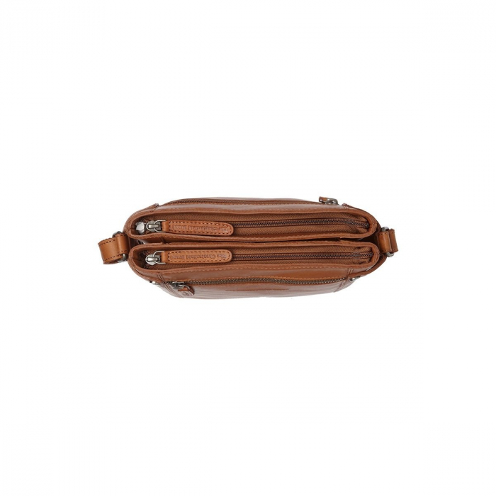 Geanta de umar unisex din piele naturala, The Chesterfield Brand, Brandis, Maro coniac [2]