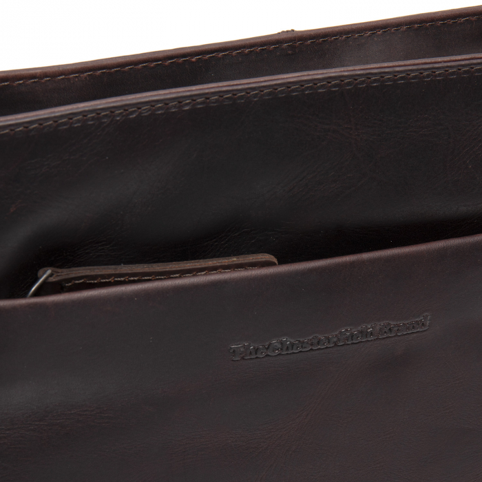 Geanta de umar unisex din piele naturala, The Chesterfield Brand, Navene, Maro inchis [5]