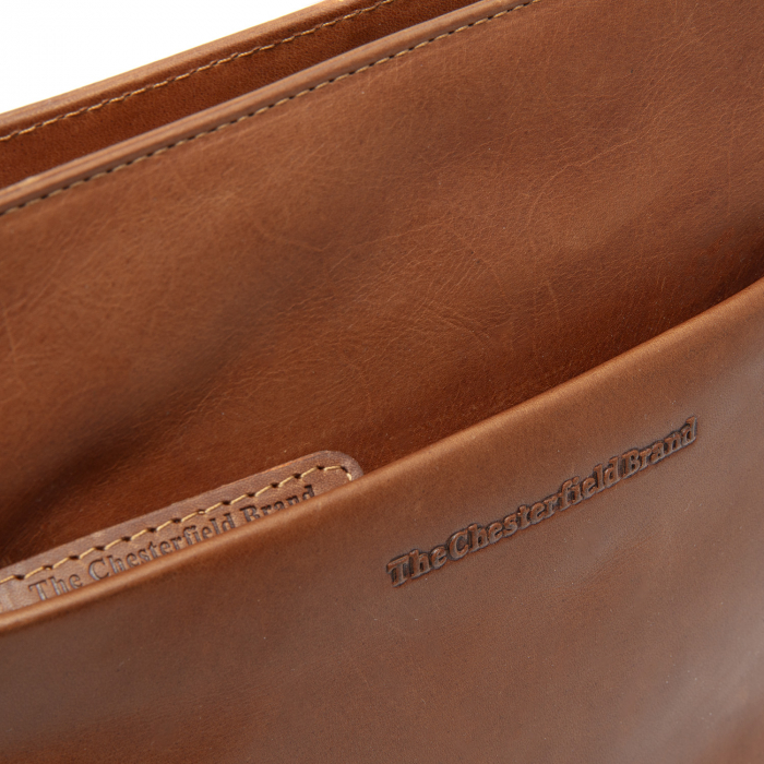 Geanta de umar unisex din piele naturala, The Chesterfield Brand, Navene, Maro coniac [2]