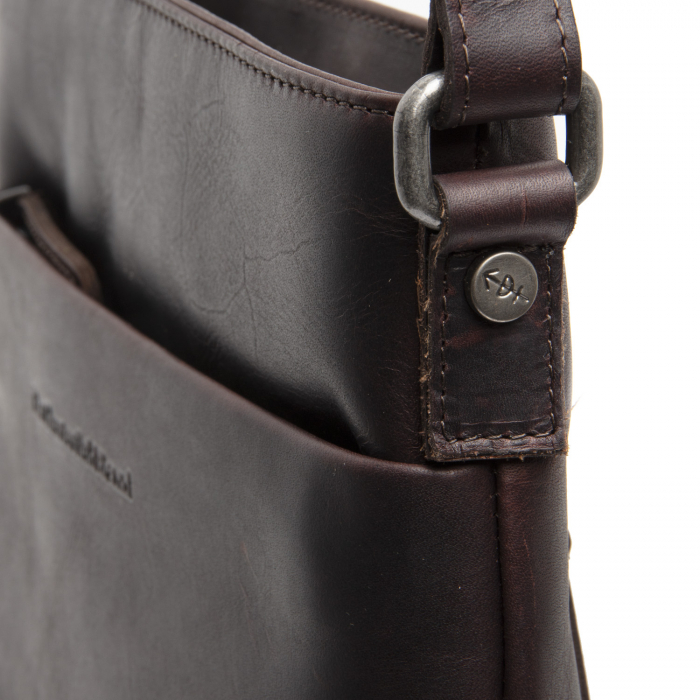 Geanta de umar unisex din piele naturala, The Chesterfield Brand, Navene, Maro inchis [2]