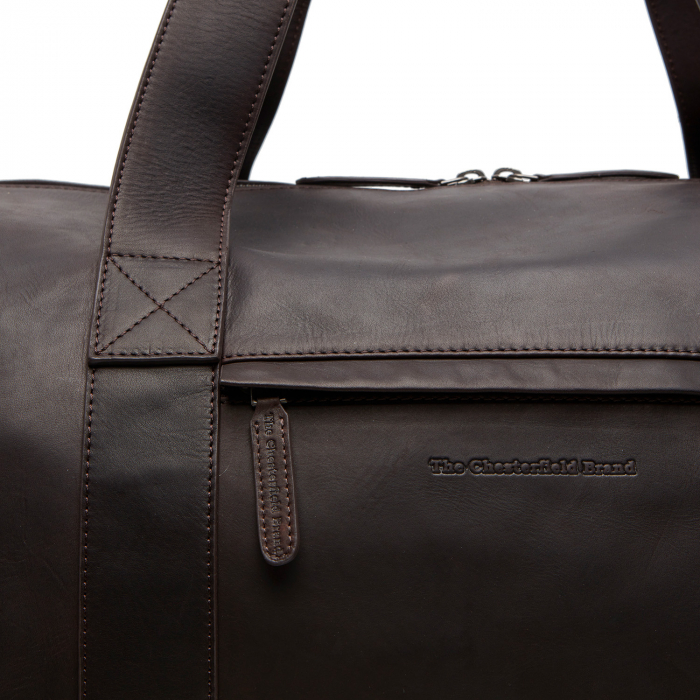 Geanta de voiaj de weekend, unisex The Chesterfield Brand, din piele naturala, Hudson, Maro inchis [4]