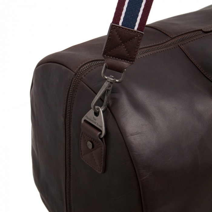 Geanta de voiaj de weekend, unisex The Chesterfield Brand, din piele naturala, Hudson, Maro inchis [5]