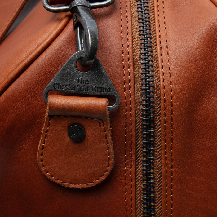 Geanta de voiaj de weekend, unisex The Chesterfield Brand, din piele naturala, Rivaro, Maro coniac [4]