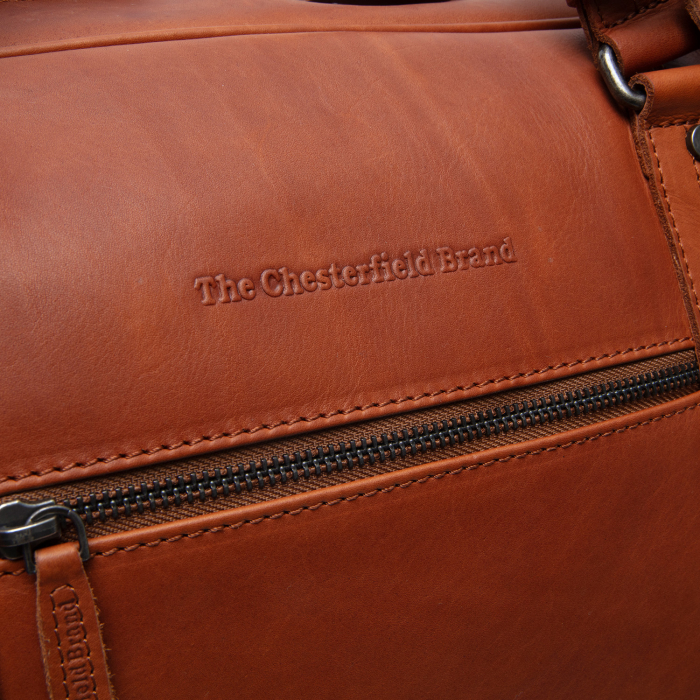 Geanta de voiaj de weekend, unisex The Chesterfield Brand, din piele naturala, Rivaro, Maro coniac [5]