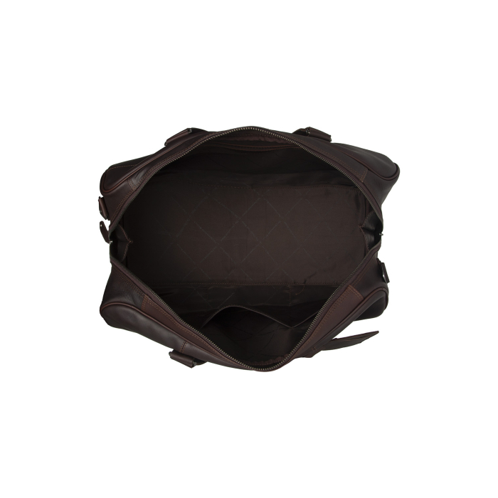 Geanta de voiaj de weekend, unisex The Chesterfield Brand, din piele naturala, Rivaro, Maro inchis [2]