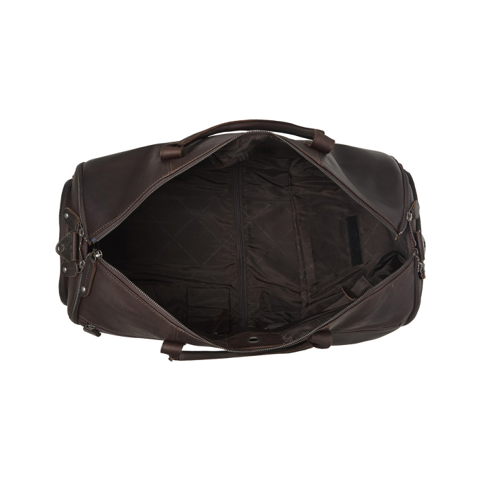 Geanta de voiaj si husa de haine 2 in 1, The Chesterfield Brand, piele naturala Finlay, Maro inchis [3]
