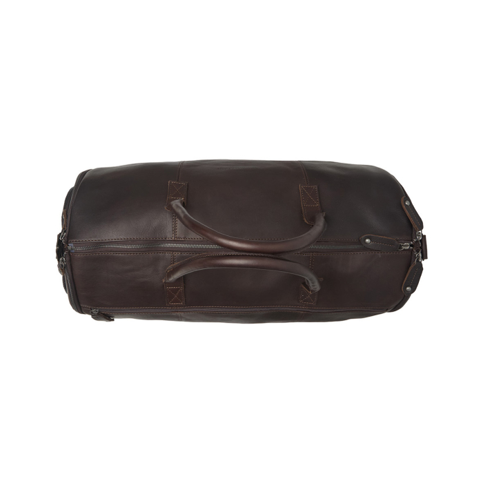 Geanta de voiaj si husa de haine 2 in 1, The Chesterfield Brand, piele naturala Finlay, Maro inchis [4]