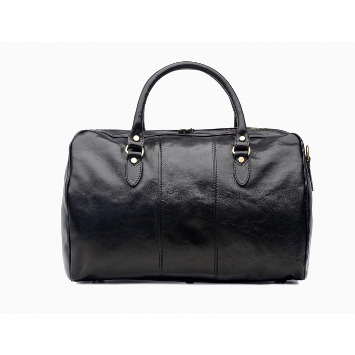 Geanta de voiaj unisex, din piele naturala, Negru [3]