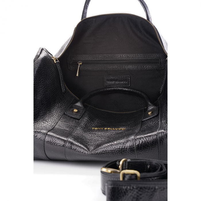 Geanta de voiaj unisex, din piele naturala, Tony Bellucci, seria T5146, Maro [11]