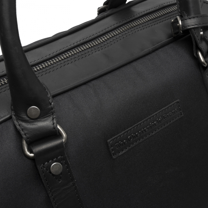 Geanta de voiaj unisex, The Chesterfield Brand, din nylon si piele, Tornio, Negru [3]