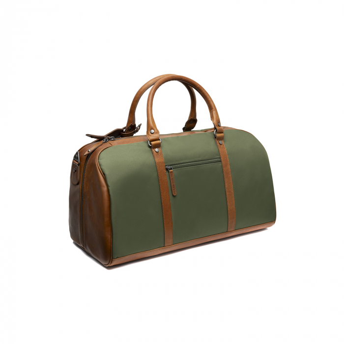 Geanta de voiaj unisex, The Chesterfield Brand, din nylon si piele, Tornio, Verde olive [6]