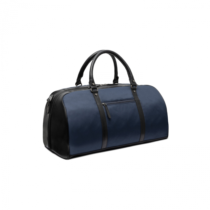 Geanta de voiaj unisex, The Chesterfield Brand, din nylon si piele, Tornio, Bleumarin [6]
