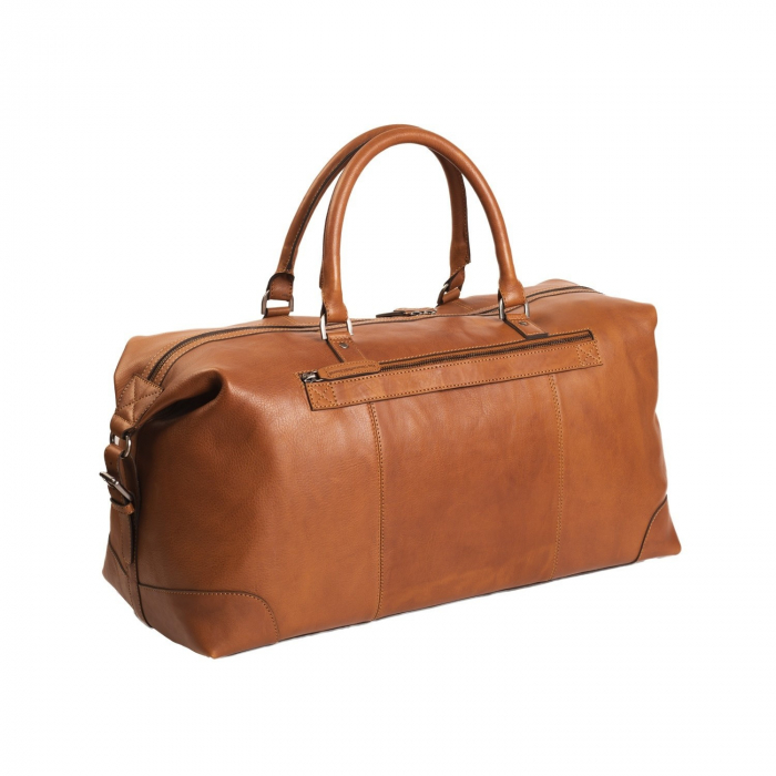 Geanta de voiaj unisex The Chesterfield Brand, din piele moale, Caleb, Maro coniac [3]
