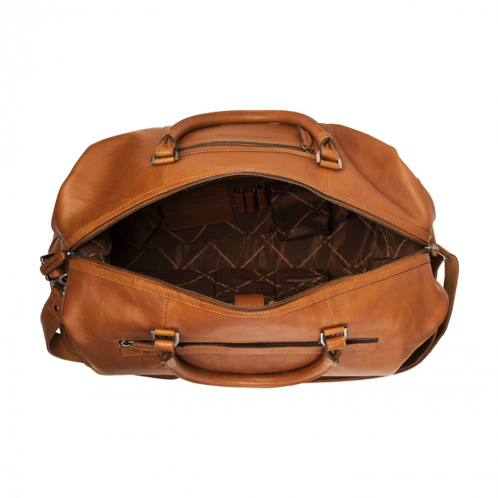 Geanta de voiaj unisex The Chesterfield Brand, din piele moale, Caleb, Maro coniac [4]