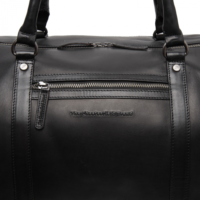 Geanta de voiaj unisex The Chesterfield Brand, din piele moale, Cavoli, Negru [3]