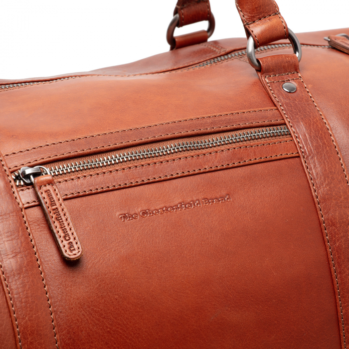 Geanta de voiaj unisex The Chesterfield Brand, din piele moale, Cavoli, Maro coniac [5]