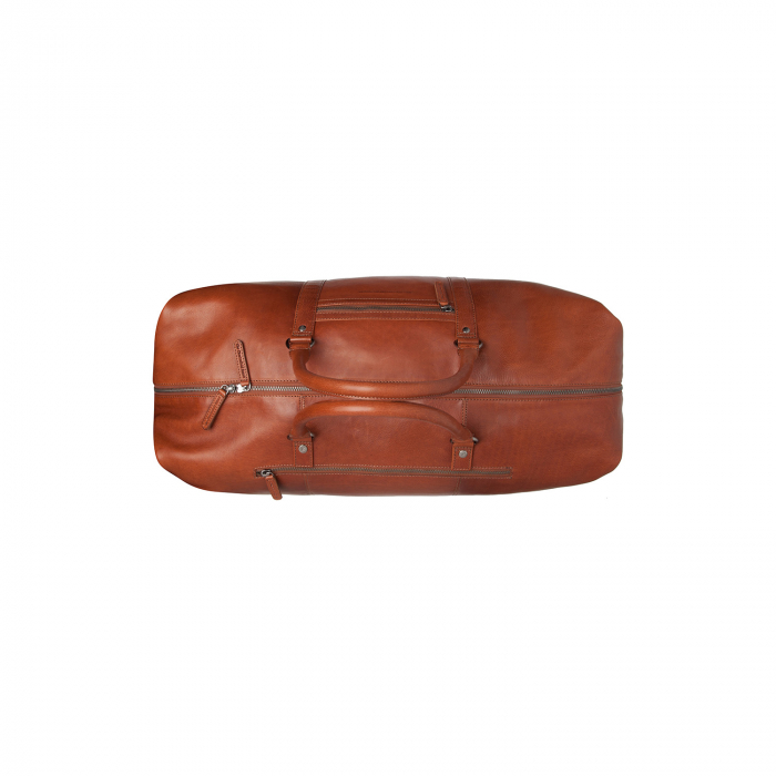 Geanta de voiaj unisex The Chesterfield Brand, din piele moale, Cavoli, Maro coniac [7]