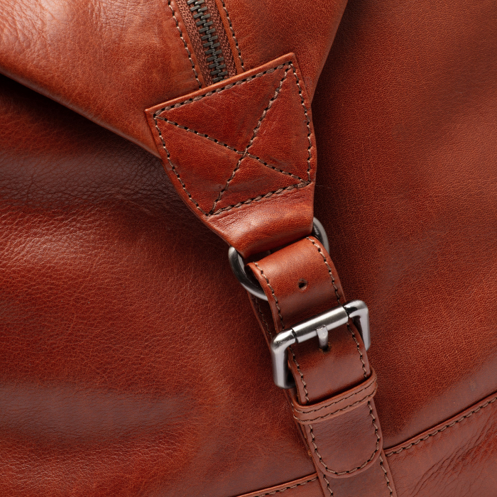 Geanta de voiaj unisex The Chesterfield Brand, din piele moale, Cavoli, Maro coniac [6]