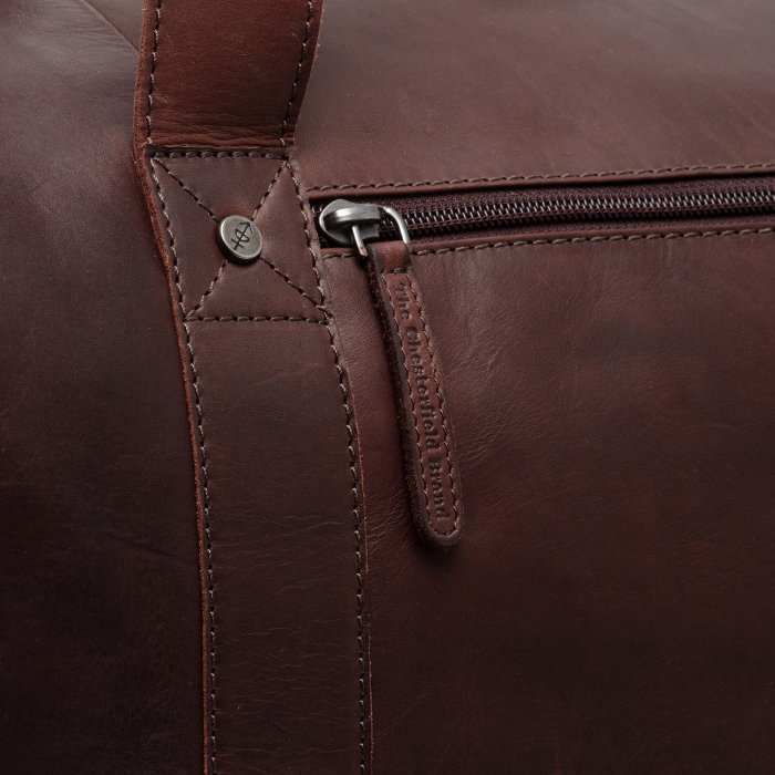 Geanta de voiaj unisex The Chesterfield Brand, din piele moale, Conor, Maro inchis [5]
