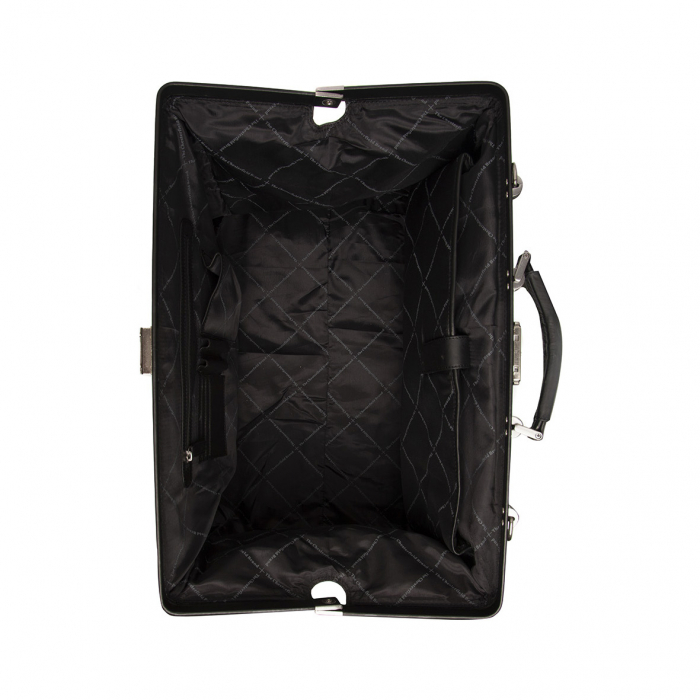 Geanta de voiaj cu compartiment pentru laptop, The Chesterfield Brand, din piele naturala, Corfu, Negru [3]