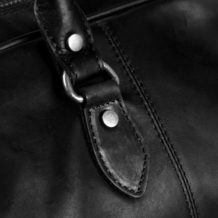 Geanta de voiaj unisex The Chesterfield Brand, din piele moale, Liam, Negru [6]