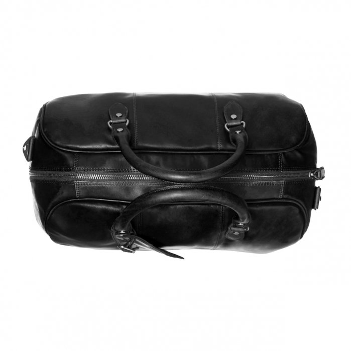 Geanta de voiaj unisex The Chesterfield Brand, din piele moale, Liam, Negru [5]