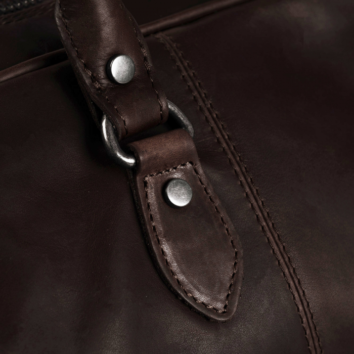 Geanta de voiaj unisex The Chesterfield Brand, din piele moale, Liam, Maro inchis [7]