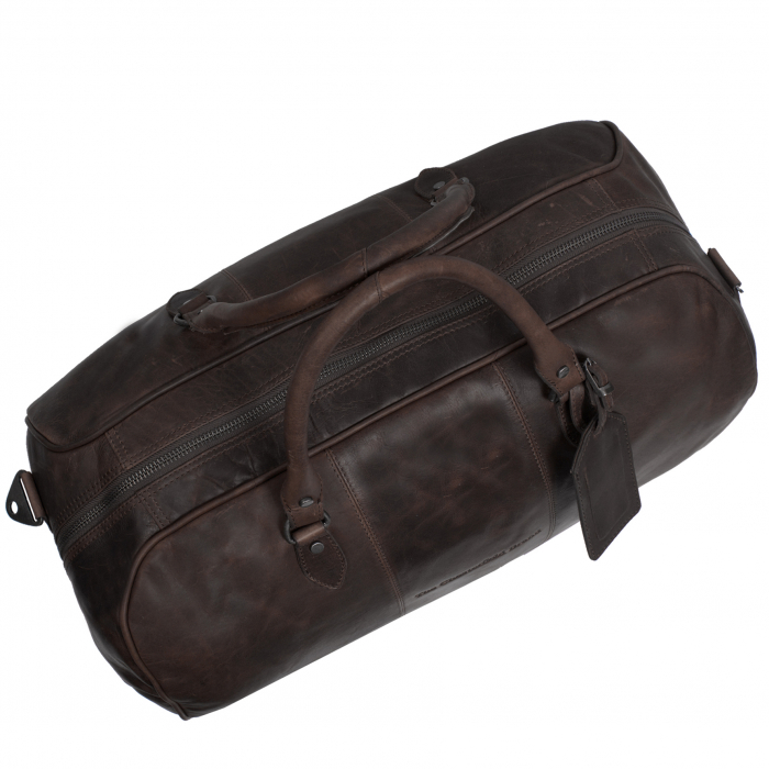 Geanta de voiaj unisex The Chesterfield Brand, din piele moale, Liam, Maro inchis [6]
