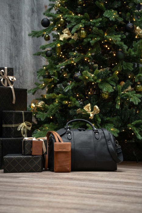 Geanta de voiaj unisex The Chesterfield Brand, din piele moale, Liam, Negru [7]