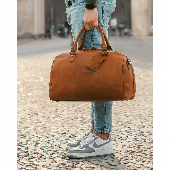 Geanta de voiaj unisex The Chesterfield Brand, din piele moale, Liam, Maro coniac [2]