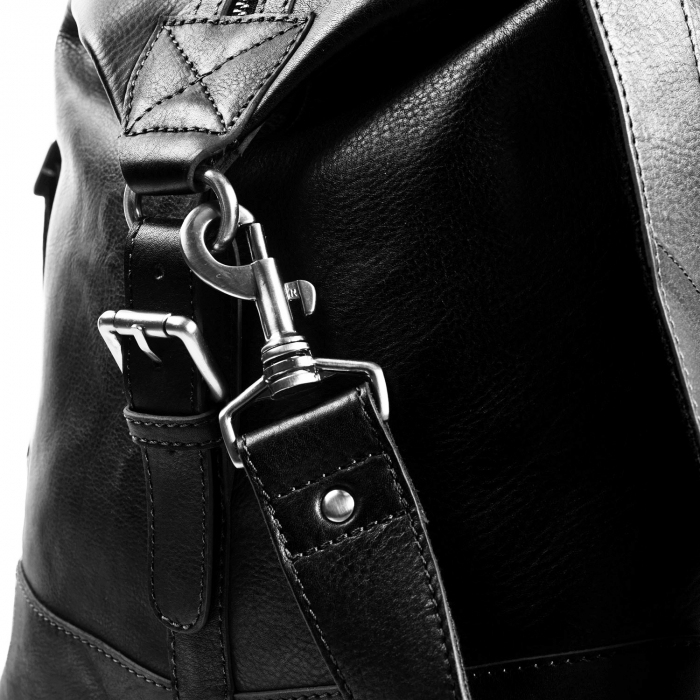 Geanta de voiaj unisex The Chesterfield Brand, din piele moale, Caleb, Negru [6]